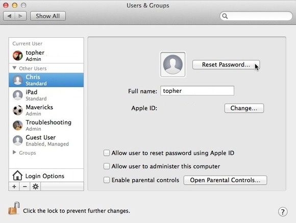 mac mail change passwords